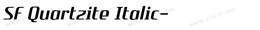 SF Quartzite Italic字体转换